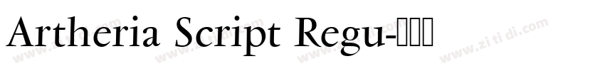 Artheria Script Regu字体转换
